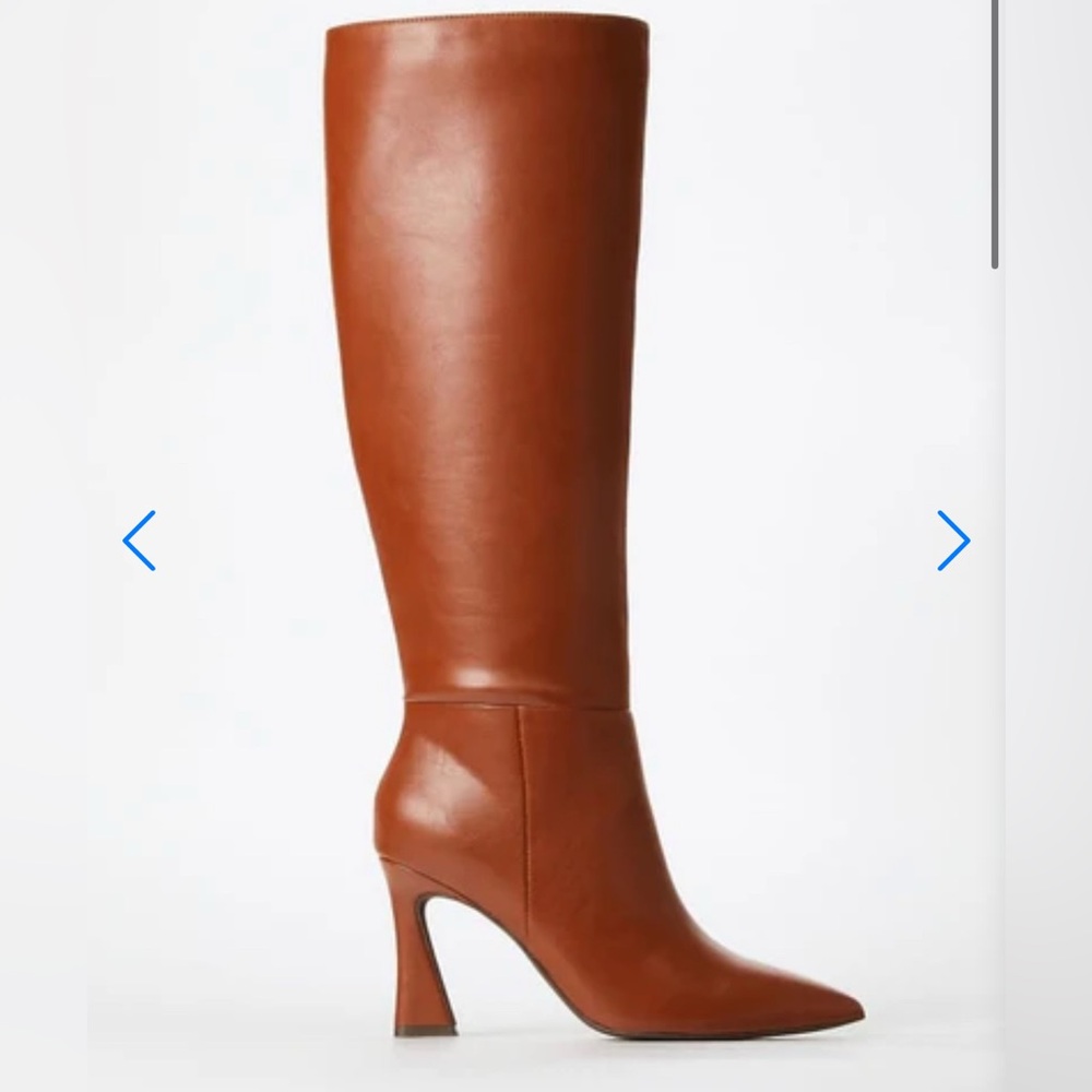 Brown Knee High Stiletto Boots